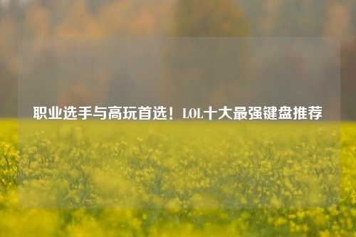 职业选手与高玩首选！LOL十大最强键盘推荐