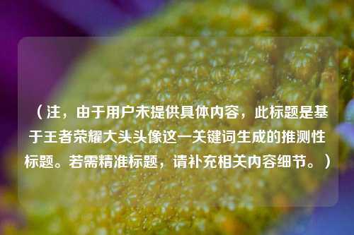 （注，由于用户未提供具体内容，此标题是基于王者荣耀大头头像这一关键词生成的推测性标题。若需精准标题，请补充相关内容细节。）