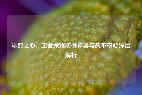 冰封之心,王者荣耀防御神器与战术核心深度解析