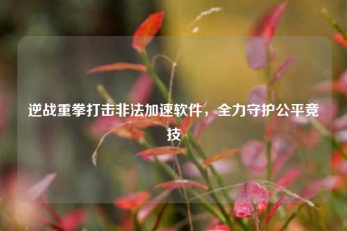 逆战重拳打击非法加速软件,全力守护公平竞技