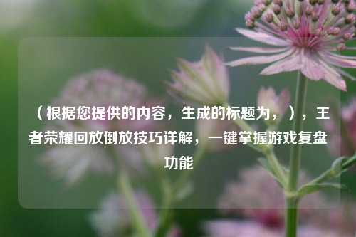 (根据您提供的内容,生成的标题为,),王者荣耀回放倒放技巧详解,一键掌握游戏复盘功能