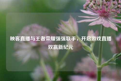 映客直播与王者荣耀强强联手，开启游戏直播双赢新纪元