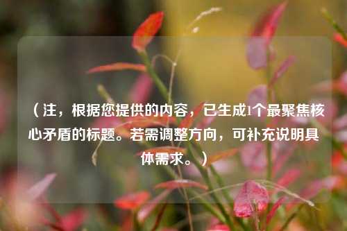 (注,根据您提供的内容,已生成1个最聚焦核心矛盾的标题。若需调整方向,可补充说明具体需求。)