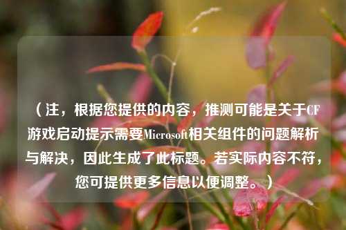 (注,根据您提供的内容,推测可能是关于CF游戏启动提示需要Microsoft相关组件的问题解析与解决,因此生成了此标题。若实际内容不符,您可提供更多信息以便调整。)