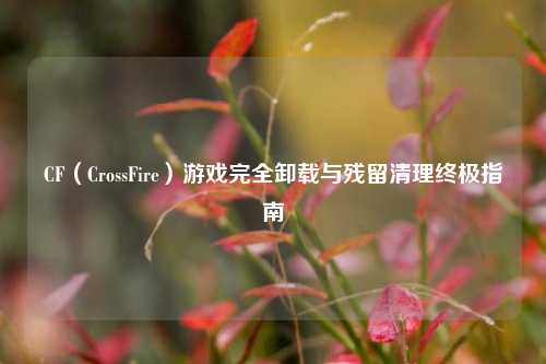 CF（CrossFire）游戏完全卸载与残留清理终极指南