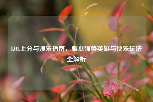 LOL上分与娱乐指南，版本强势英雄与快乐玩法全解析
