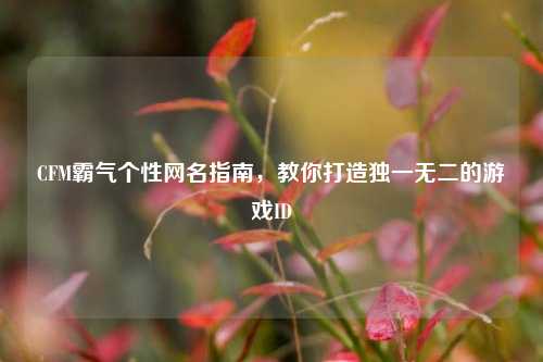 CFM霸气个性网名指南，教你打造独一无二的游戏ID
