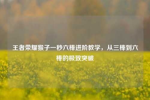 王者荣耀猴子一秒六棒进阶教学，从三棒到六棒的极致突破