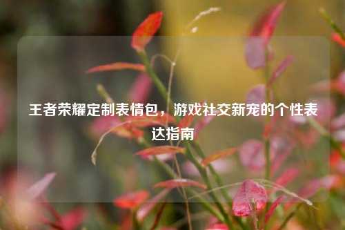 王者荣耀定制表情包,游戏社交新宠的个性表达指南