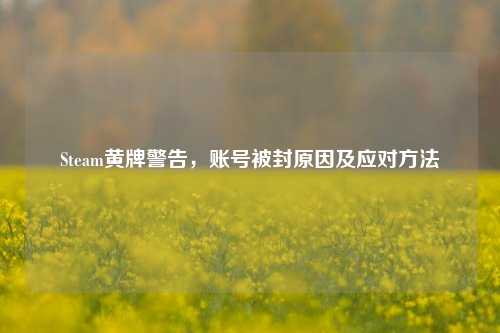 Steam黄牌警告，账号被封原因及应对方法