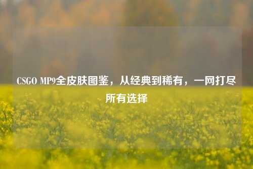 CSGO MP9全皮肤图鉴，从经典到稀有，一网打尽所有选择