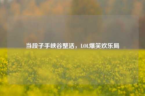 当段子手峡谷整活,LOL爆笑欢乐局