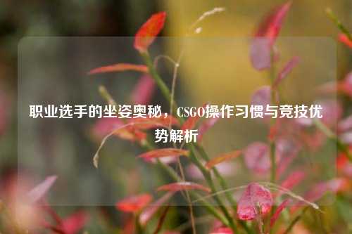 职业选手的坐姿奥秘,CSGO操作习惯与竞技优势解析