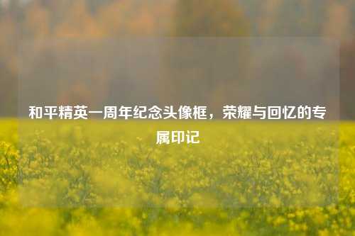 和平精英一周年纪念头像框,荣耀与回忆的专属印记