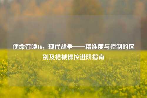 使命召唤16，现代战争——精准度与控制的区别及枪械操控进阶指南
