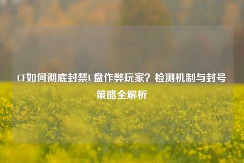 CF如何彻底封禁U盘作弊玩家?检测机制与封号策略全解析
