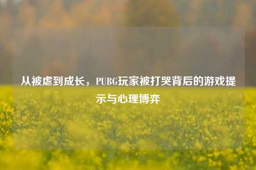 从被虐到成长,PUBG玩家被打哭背后的游戏提示与心理博弈