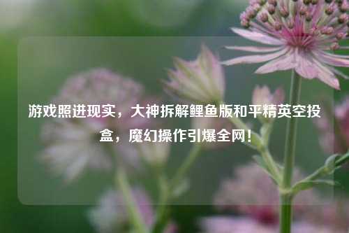 游戏照进现实,大神拆解鲤鱼版和平精英空投盒,魔幻操作引爆全网!