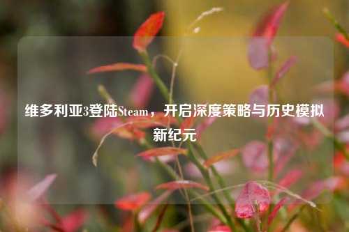 维多利亚3登陆Steam,开启深度策略与历史模拟新纪元