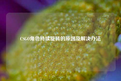 CSGO角色持续旋转的原因及解决办法