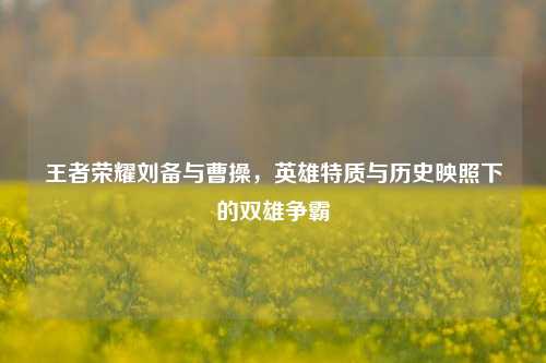 王者荣耀刘备与曹操,英雄特质与历史映照下的双雄争霸