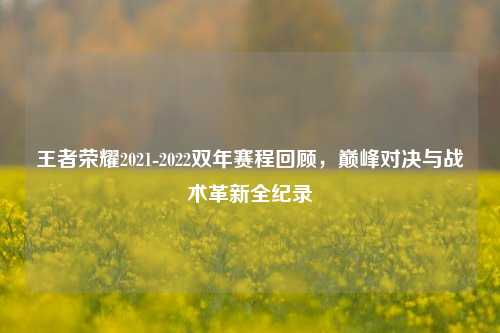 王者荣耀2021-2022双年赛程回顾，巅峰对决与战术革新全纪录
