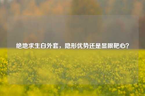 绝地求生白外套,隐形优势还是显眼靶心?