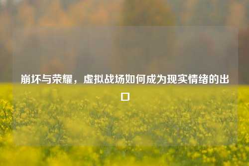 崩坏与荣耀，虚拟战场如何成为现实情绪的出口