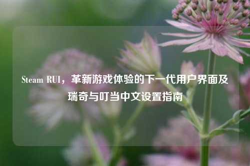 Steam RUI,革新游戏体验的下一代用户界面及瑞奇与叮当中文设置指南
