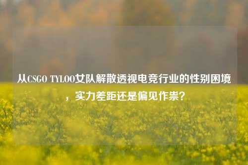 从CSGO TYLOO女队解散透视电竞行业的性别困境，实力差距还是偏见作祟？