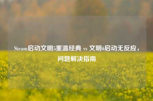 Steam启动文明5重温经典 vs 文明6启动无反应,问题解决指南