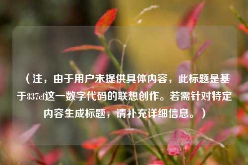 (注,由于用户未提供具体内容,此标题是基于837cf这一数字代码的联想创作。若需针对特定内容生成标题,请补充详细信息。)