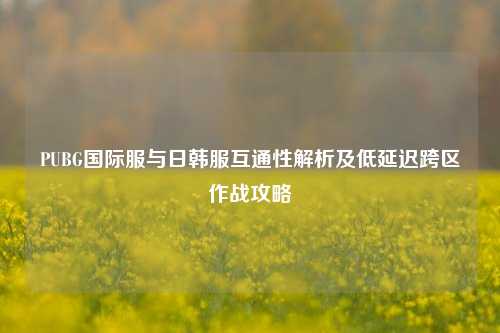 PUBG国际服与日韩服互通性解析及低延迟跨区作战攻略