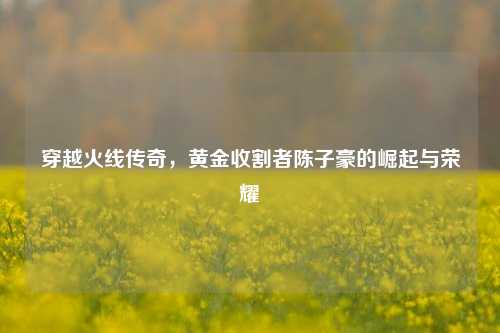 穿越火线传奇，黄金收割者陈子豪的崛起与荣耀