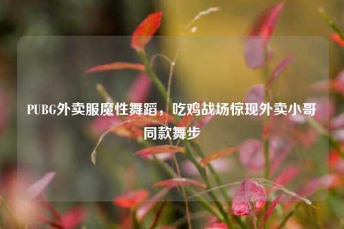 PUBG外卖服魔性舞蹈,吃鸡战场惊现外卖小哥同款舞步