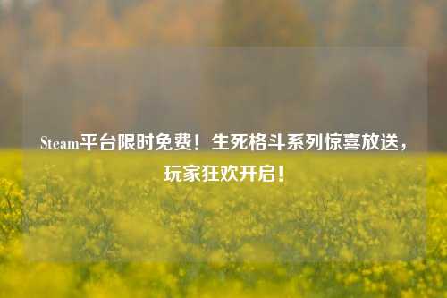 Steam平台限时免费！生死格斗系列惊喜放送，玩家狂欢开启！