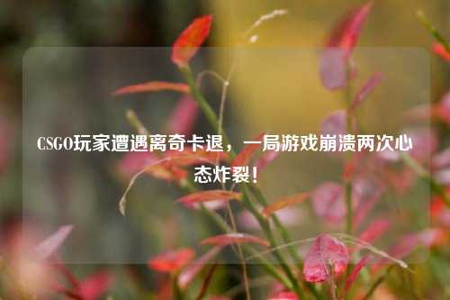 CSGO玩家遭遇离奇卡退,一局游戏崩溃两次心态炸裂!