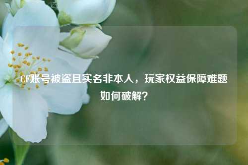 CF账号被盗且实名非本人，玩家权益保障难题如何破解？