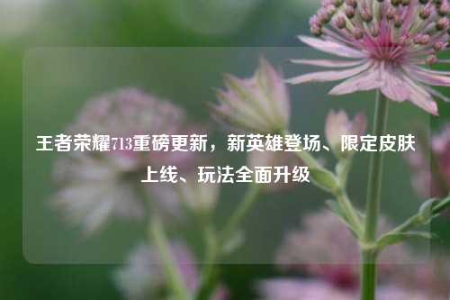 王者荣耀713重磅更新，新英雄登场、限定皮肤上线、玩法全面升级