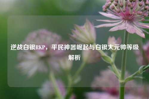 逆战白银RKP,平民神器崛起与白银大元帅等级解析