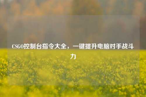 CSGO控制台指令大全,一键提升电脑对手战斗力