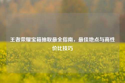 王者荣耀宝箱抽取最全指南,最佳地点与高性价比技巧