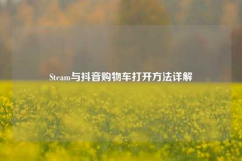 Steam与抖音购物车打开方法详解