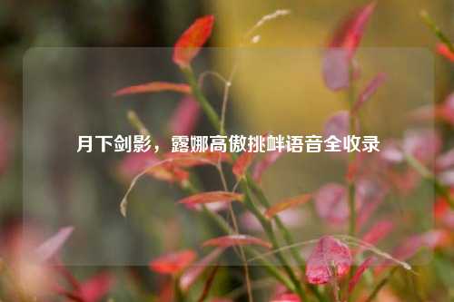 月下剑影，露娜高傲挑衅语音全收录