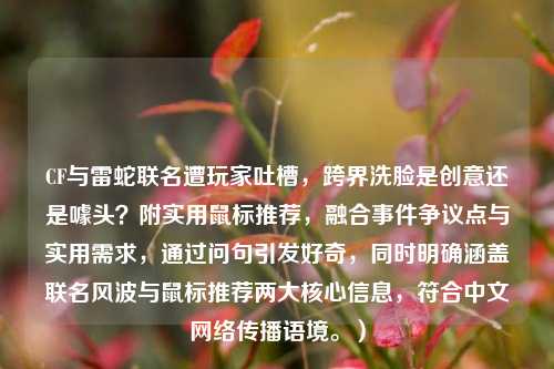 CF与雷蛇联名遭玩家吐槽,跨界洗脸是创意还是噱头?附实用鼠标推荐,融合事件争议点与实用需求,通过问句引发好奇,同时明确涵盖联名风波与鼠标推荐两大核心信息,符合中文网络传播语境。)