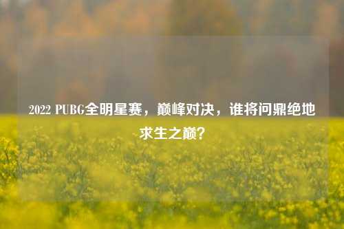 2022 PUBG全明星赛,巅峰对决,谁将问鼎绝地求生之巅?