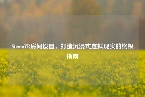SteamVR房间设置,打造沉浸式虚拟现实的终极指南