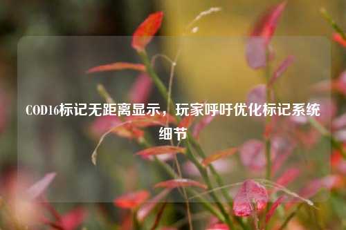 COD16标记无距离显示，玩家呼吁优化标记系统细节