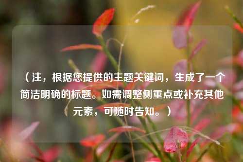 （注，根据您提供的主题关键词，生成了一个简洁明确的标题。如需调整侧重点或补充其他元素，可随时告知。）