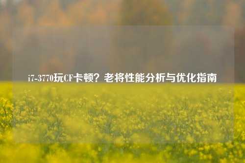 i7-3770玩CF卡顿？老将性能分析与优化指南